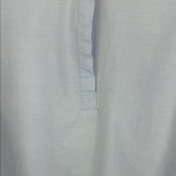 Zara Basic Light Blue Long Sleeve Black Button Details Classic Blouse Size XS - Picture 9 of 12